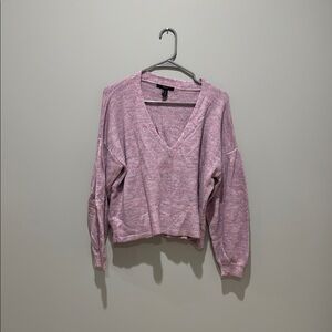 Pink V-Neck Sweater